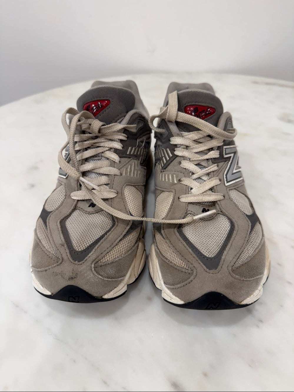 New Balance 9060 Mushroom Rain Cloud Taupe Chunky Dad Sneakers Size 6.5 - Picture 3 of 5